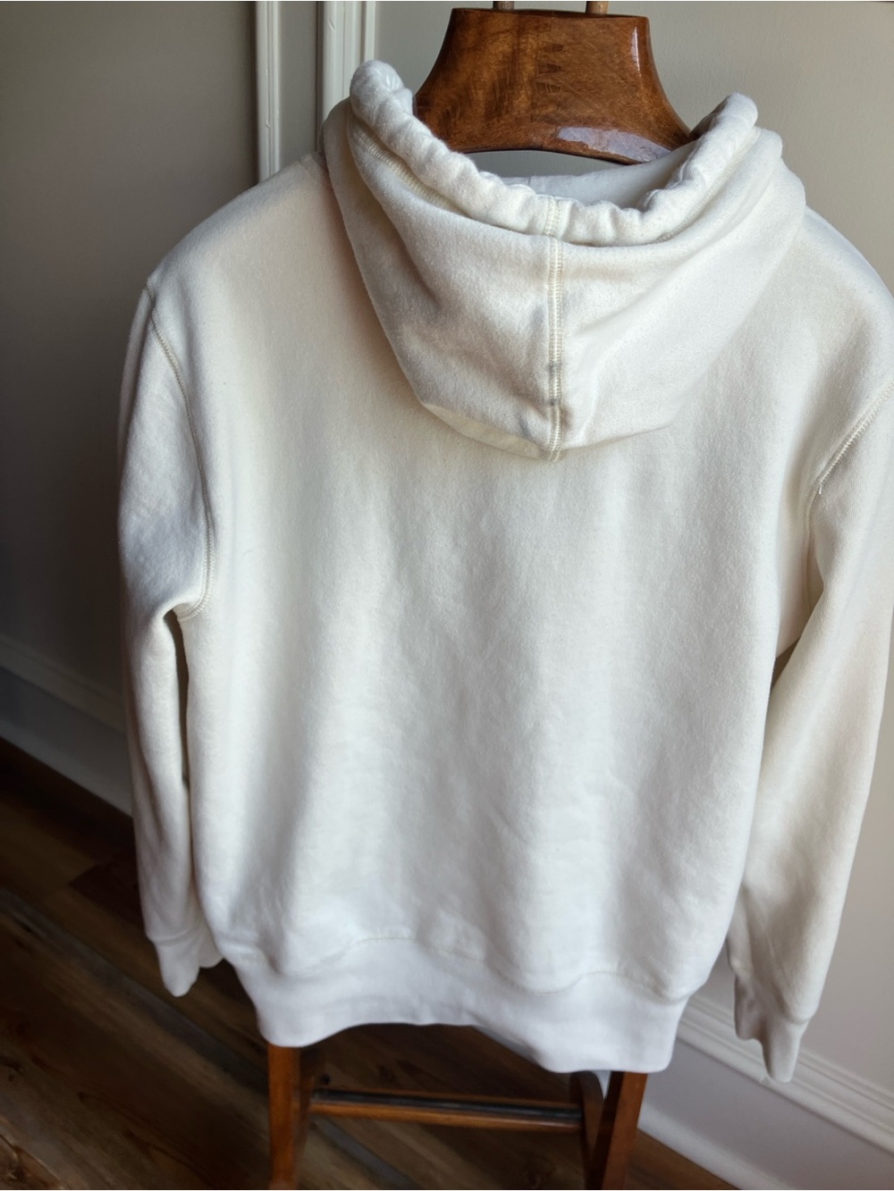 47 Brand Cream Hoodie with Black Logo Tag - Picture 4 of 6